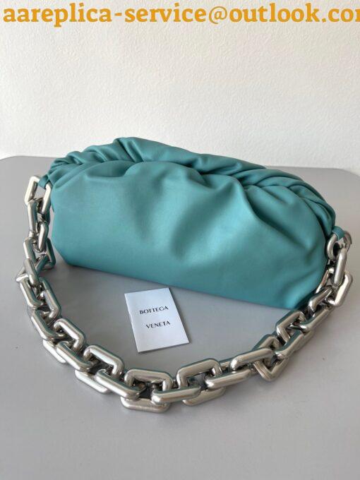 Replica Bottega Veneta The Chain Pouch Bag In Lake Green Calfskin 13