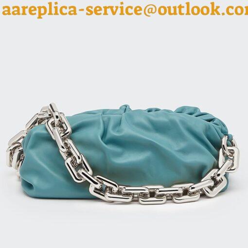 Replica Bottega Veneta The Chain Pouch Bag In Lake Green Calfskin 14