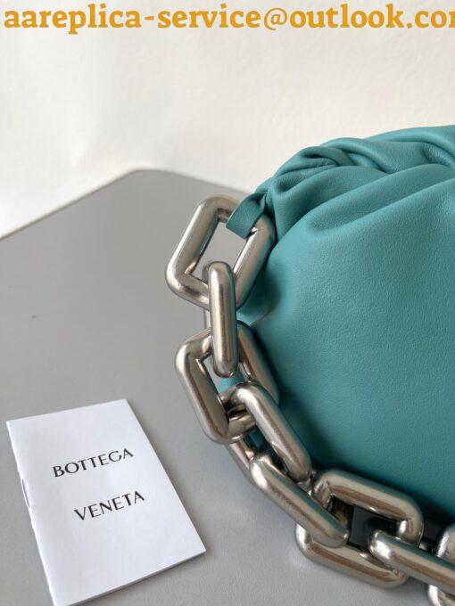 Replica Bottega Veneta The Chain Pouch Bag In Lake Green Calfskin 18