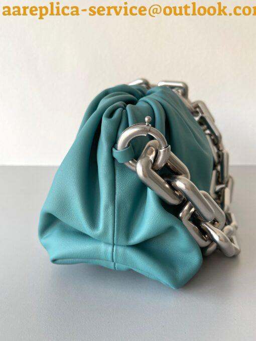 Replica Bottega Veneta The Chain Pouch Bag In Lake Green Calfskin 19