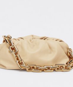 Replica Bottega Veneta The Chain Pouch Bag In Porridge Calfskin