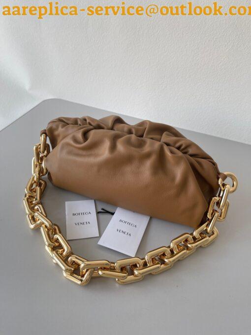 Replica Bottega Veneta The Chain Pouch Bag In Teak Calfskin