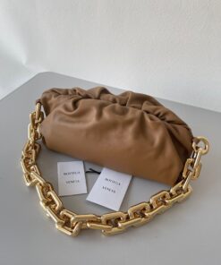 Replica Bottega Veneta The Chain Pouch Bag In Teak Calfskin 2