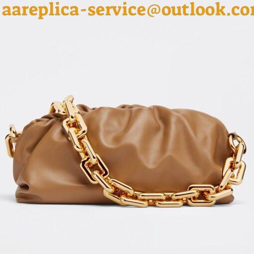 Replica Bottega Veneta The Chain Pouch Bag In Teak Calfskin 3