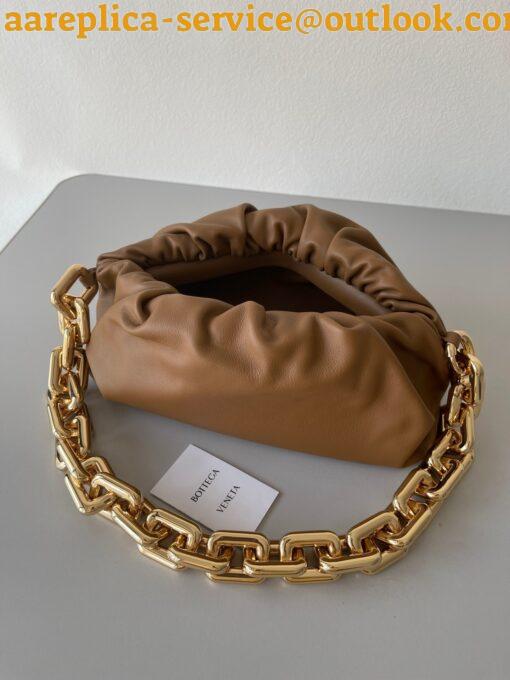 Replica Bottega Veneta The Chain Pouch Bag In Teak Calfskin 6