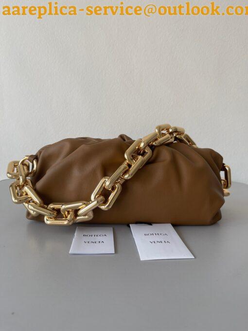 Replica Bottega Veneta The Chain Pouch Bag In Teak Calfskin 11