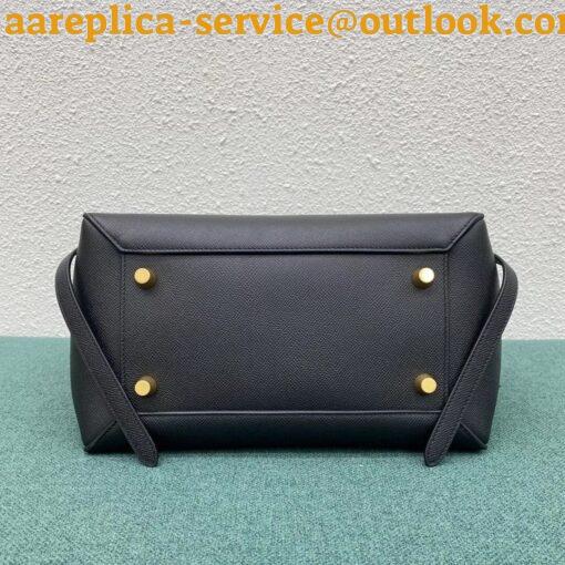 Replica Celine Belt Mini Bag In Black Grained Calfskin 6