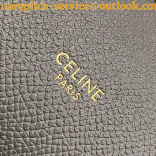 Replica Celine Belt Mini Bag In Grey Grained Calfskin 4