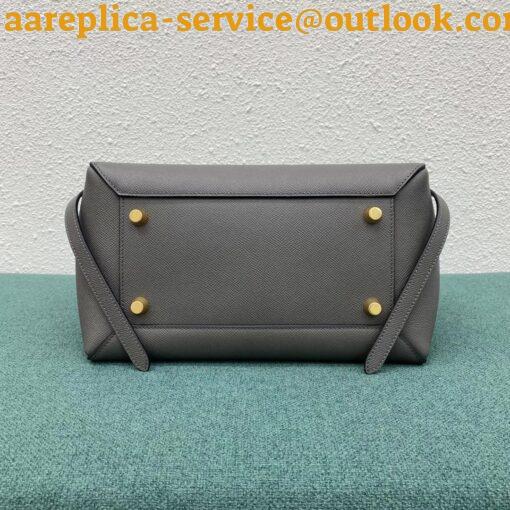 Replica Celine Belt Mini Bag In Grey Grained Calfskin 8