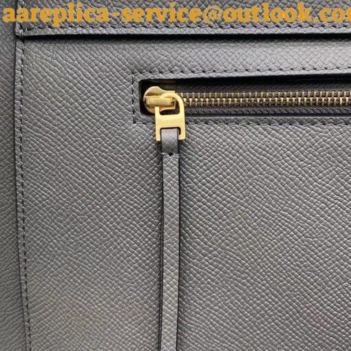 Replica Celine Belt Mini Bag In Grey Grained Calfskin 9