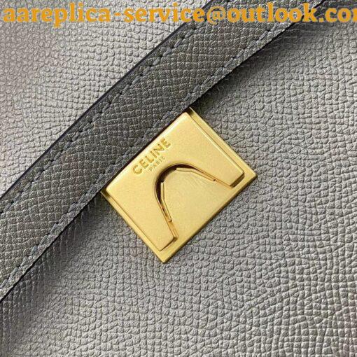 Replica Celine Belt Mini Bag In Grey Grained Calfskin 12