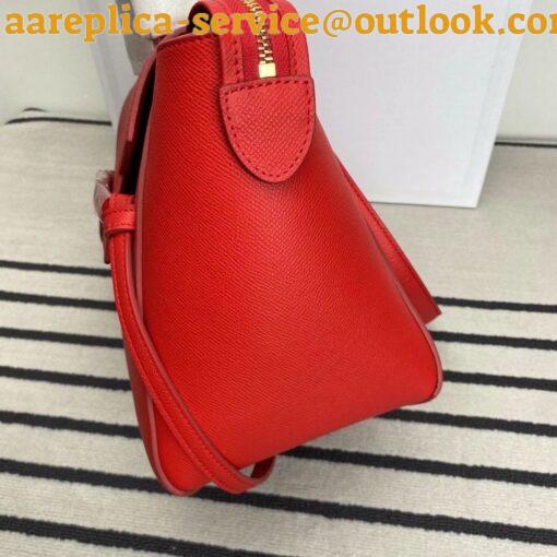 Replica Celine Belt Mini Bag In Red Grained Calfskin 10