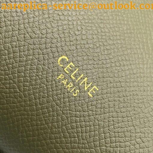 Replica Celine Belt Nano Bag In Army Green Grained Calfskin 3