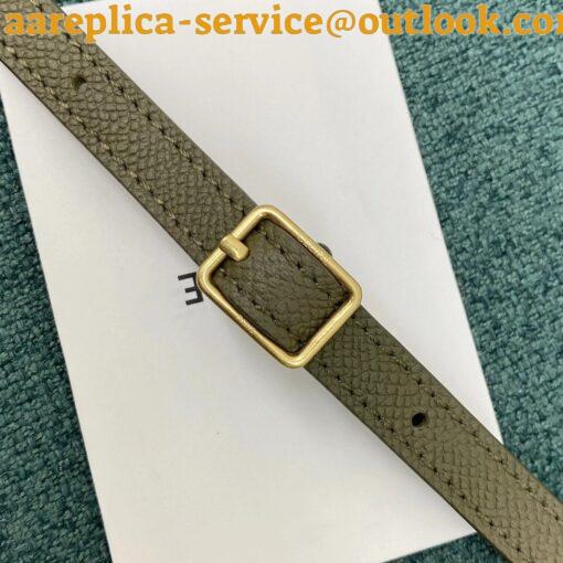 Replica Celine Belt Nano Bag In Army Green Grained Calfskin 8