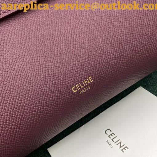 Replica Celine Belt Nano Bag In Bordeaux Grained Calfskin 10