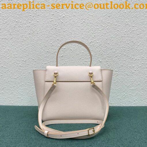 Replica Celine Belt Nano Bag In Pale Pink Grained Calfskin 3