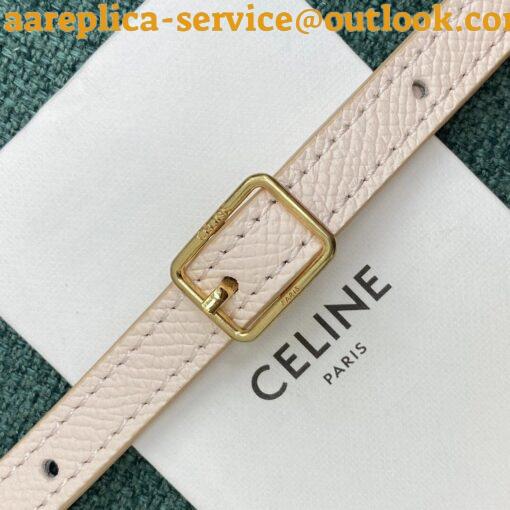 Replica Celine Belt Nano Bag In Pale Pink Grained Calfskin 11