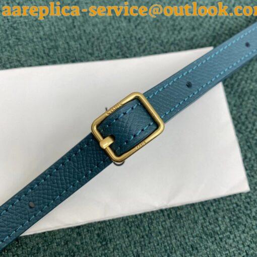 Replica Celine Belt Nano Bag In Prussian Blue Grained Calfskin 7