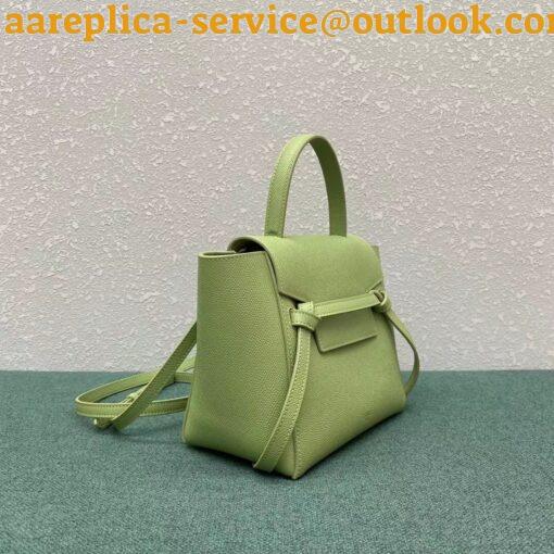 Replica Celine Belt Nano Bag In Sage Grained Calfskin 3