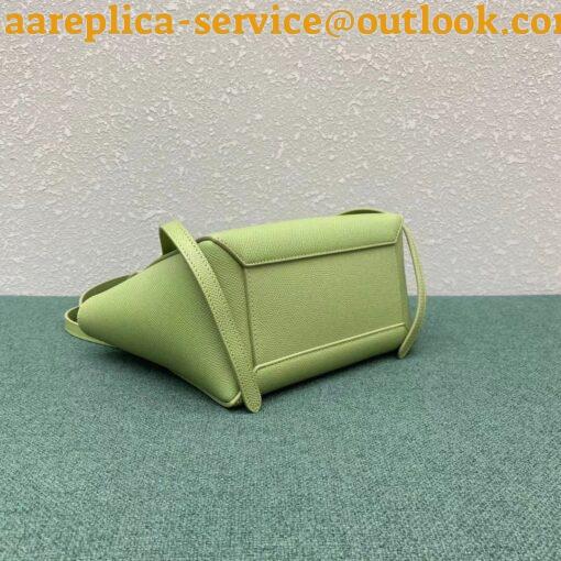 Replica Celine Belt Nano Bag In Sage Grained Calfskin 4