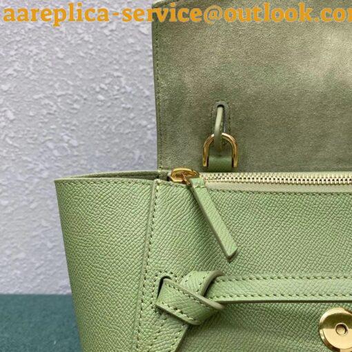 Replica Celine Belt Nano Bag In Sage Grained Calfskin 14