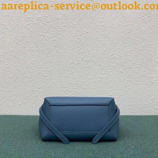 Replica Celine Belt Nano Bag In Slate Blue Grained Calfskin 3