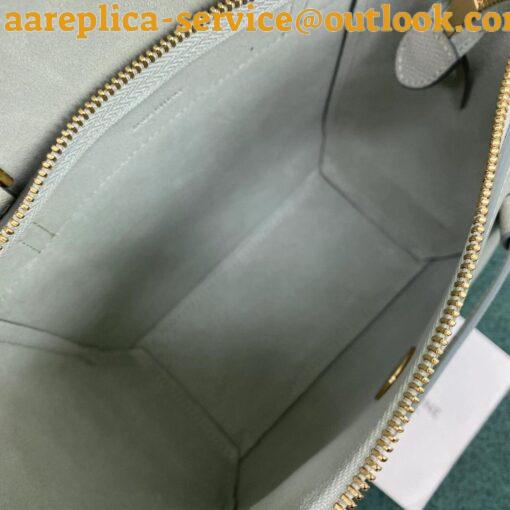 Replica Celine Belt Nano Bag In Vert D’eau Grained Calfskin 7