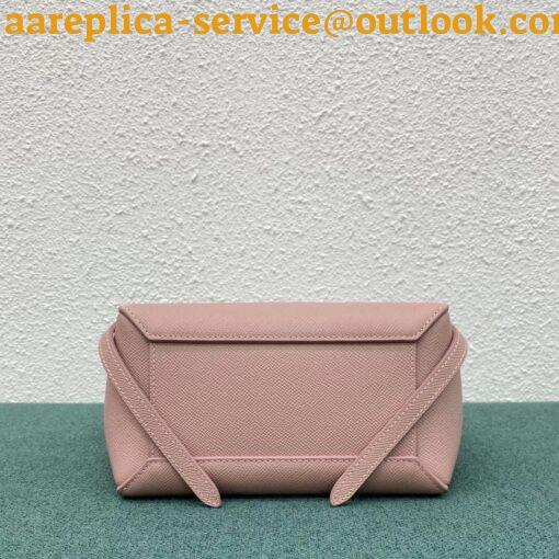 Replica Celine Belt Nano Bag In Vintage Pink Grained Calfskin 4