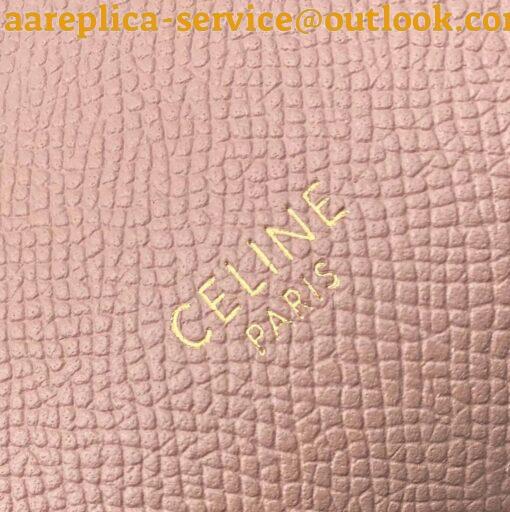 Replica Celine Belt Nano Bag In Vintage Pink Grained Calfskin 12