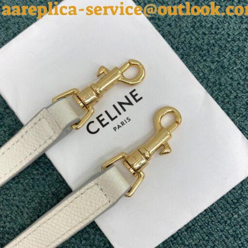 Replica Celine Belt Nano Bag In White Grained Calfskin 11