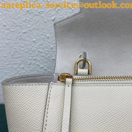 Replica Celine Belt Nano Bag In White Grained Calfskin 12