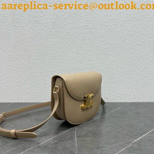 Replica Celine Besace Clea Bag in Beige Shiny Calfskin 13