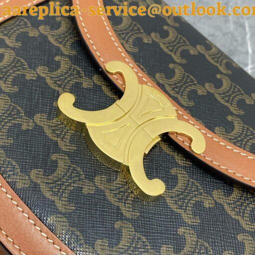 Replica Celine Besace Clea Bag in Triomphe Canvas 6