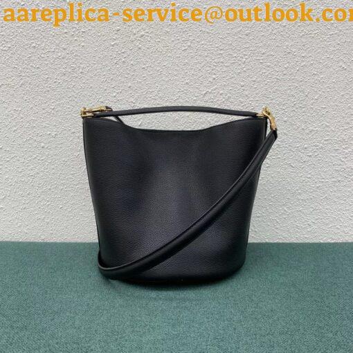 Replica Celine Bucket 16 Bag In Black Grained Calfskin 20