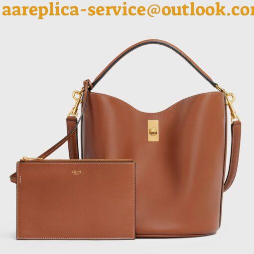 Replica Celine Bucket 16 Bag In Brown Smooth Calfskin 2