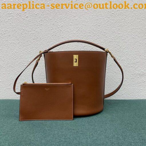 Replica Celine Bucket 16 Bag In Brown Smooth Calfskin 4