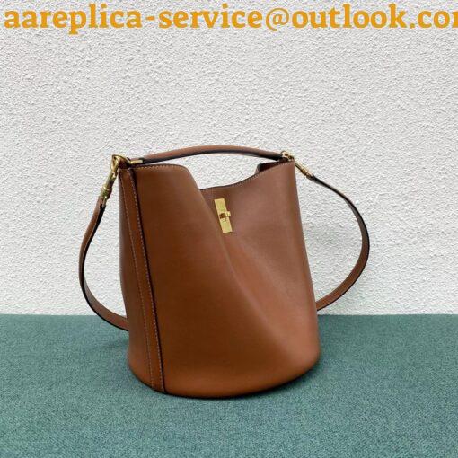 Replica Celine Bucket 16 Bag In Brown Smooth Calfskin 19