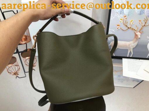 Replica Celine Bucket 16 Bag In Dark Olive Grained Calfskin 18