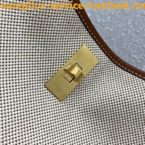 Replica Celine Bucket 16 Bag In Textile with Celine Logo 25