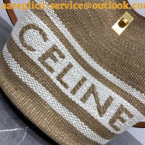 Replica Celine Bucket 16 Bag In Textile with Celine Logo 38