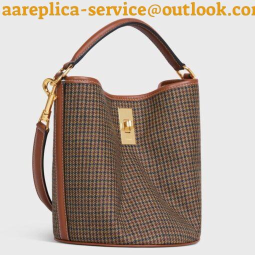 Replica Celine Bucket 16 Bag In Tweed and Calfskin 15