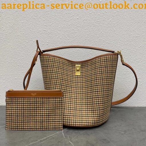 Replica Celine Bucket 16 Bag In Tweed and Calfskin 25