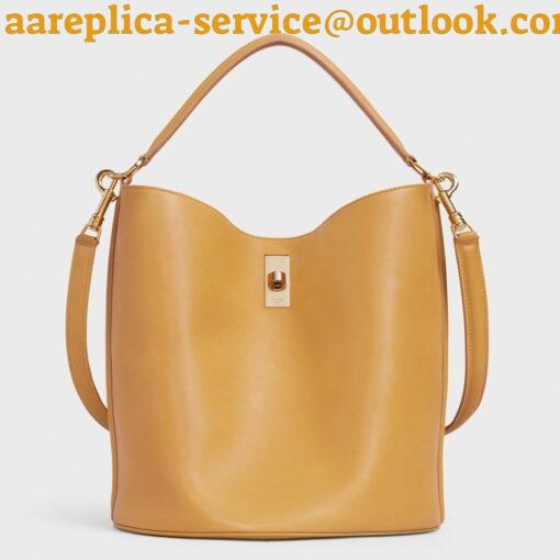 Replica Celine Bucket 16 Bag In Yellow Soft Bare Calfskin 16