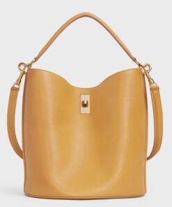 Replica Celine Bucket 16 Bag In Yellow Soft Bare Calfskin 2