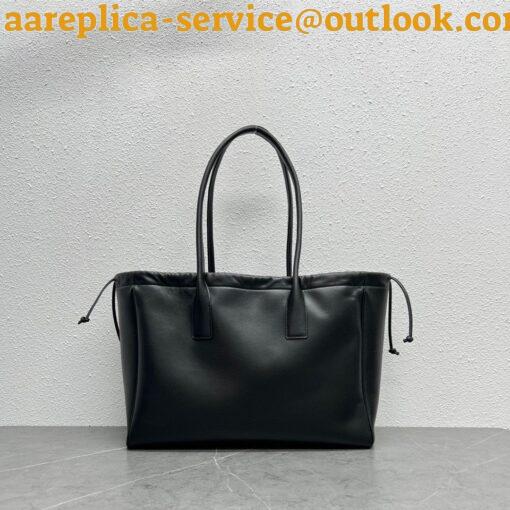 Replica Celine Cabas Drawstring Cuir Triomphe Bag in Black Calfskin 9