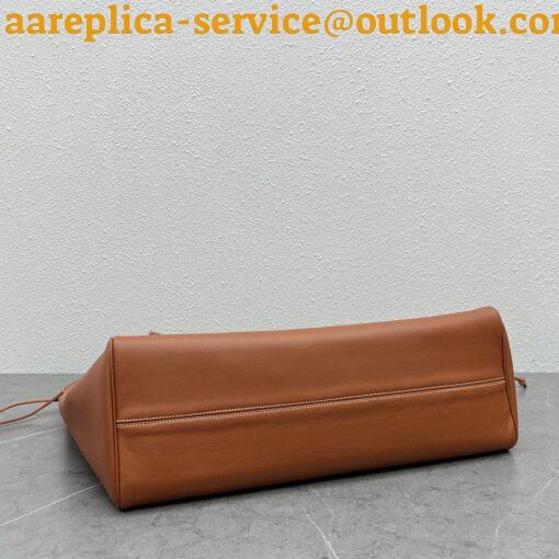 Replica Celine Cabas Drawstring Cuir Triomphe Bag in Brown Calfskin 4