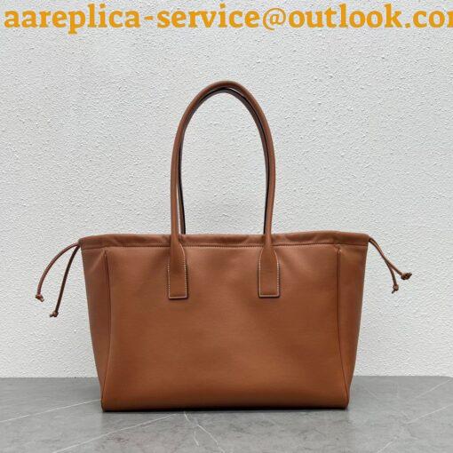 Replica Celine Cabas Drawstring Cuir Triomphe Bag in Brown Calfskin 5