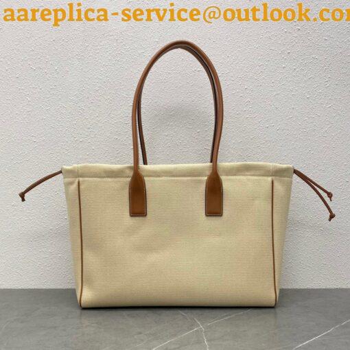 Replica Celine Cabas Drawstring Cuir Triomphe Bag in Canvas 7