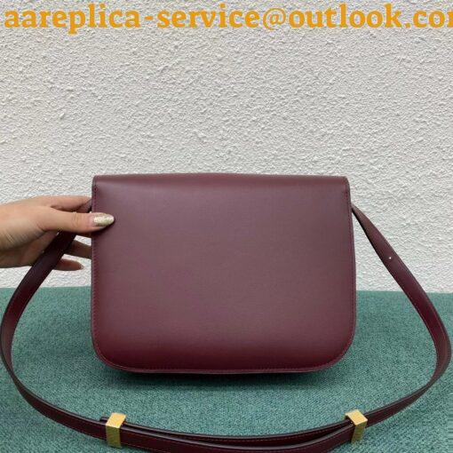 Replica Celine Classic Box Medium Bag In Bordeaux Box Calfskin 5