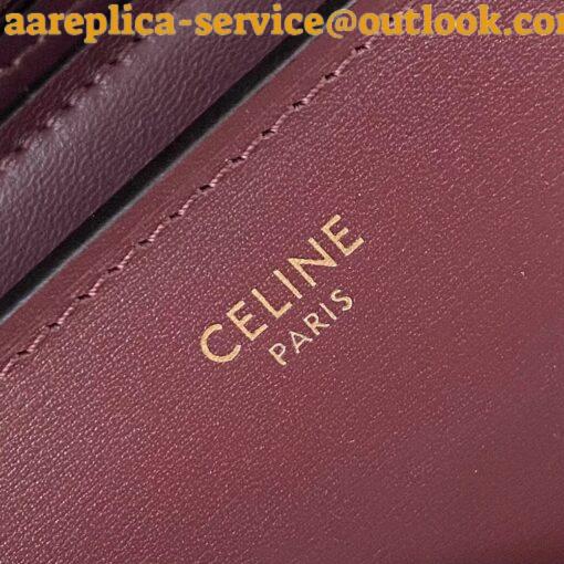 Replica Celine Classic Box Medium Bag In Bordeaux Box Calfskin 7